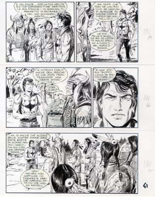 Gallieno Ferri | Tavola originale per Zagor 520 Zenith 271 ‘Il signore delle tenebre’. Cm. 30 x 37 circa. Anno di esecuzione 2008. Pag. 41. | Art e Fumetto