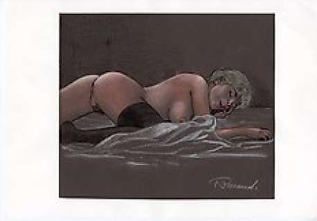 Renaud - 1 Original colour drawing - Jessica Blandy - Nu érotique | Catawiki