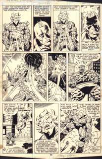 Bruce Patterson, Jim Craig - Marvel Two-in-One Annual #4 P.45 - the Thing & Black Bolt Action Vs. Graviton - 1979 Signed