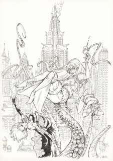 Alessandro Barbucci - Couverture originale - La Sirène de Manhattan - EkhÃ¶ Monde miroir