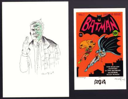 Andy Fish - Two Face Commission with Batman Print - Signed