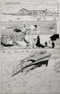 Scott Clark - 1 Original page - Warblade - #1 - Half Splash page - 1995 | Catawiki