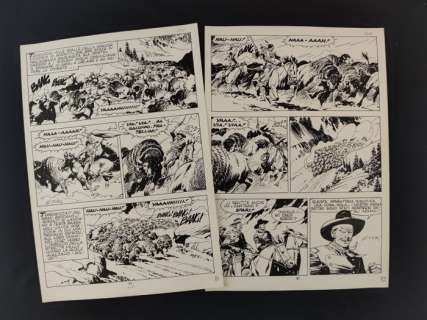 Ticci, Giovanni - 2 Original page - Tex - Le Colline del Vento - 1990 | Catawiki