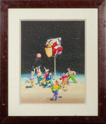 Lot 2 - BLACHON (Roger BLACHON dit) (1941-2008) Le père Noël, panier de… | misc / divers