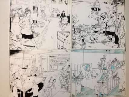 Buth - 4 Original drawing - De Malcontenten - Hamsteren / In de kring / Pasen / Ziekenbezoek | Catawiki