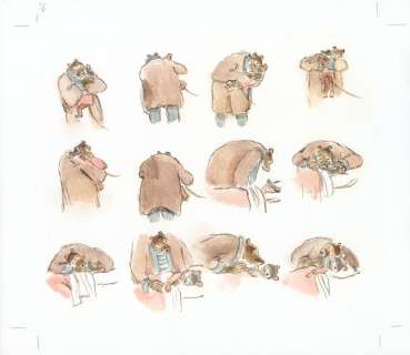 Gabrielle Vincent - Illustration originale n°16 - Les Questions de Célestine - Ernest et Célestine