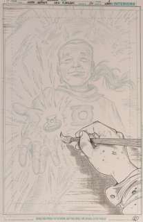 Andrés Guinaldo (Blue Lines) + Raül Fernández (Inker) - 1 Original page - Green Lantern - Green Lantern New Guardians #20 Page 1 | Catawiki