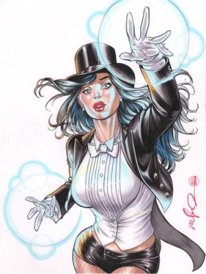 Mike S Miller Original Comic Art Zatanna 9x12" mixed media on bristol | eBay US