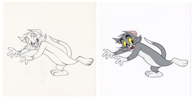 Lot 213 - CHUCK JONES (1912-2002) ET AL. / MGM Tom and Jerry animation cel and matching drawing.