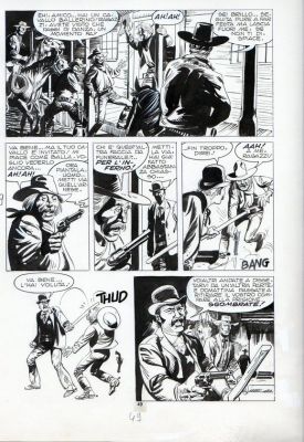 Renato Polese | Tavola originale per Storia Del West 67 ‘Vittoria Amara’. In precedenza Rodeo 153. Cm. 33 x 50 circa. Anno di esecuzione 1980. Pag.49. | Art e Fumetto