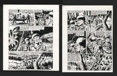 Giordan, Raoul & Robert - 2 Original page - Vigor #40 - Opération "K" - 1960