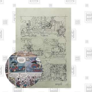 Marco Gervasio - 1 Original preliminary page - Topolino - n. 3541 - Fantomius torna a colpire + Topolino 3541 variant Romics firmato