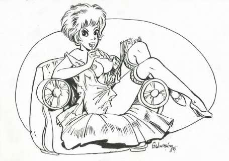 Walthéry. Illustration originale Natacha | BDEnchères