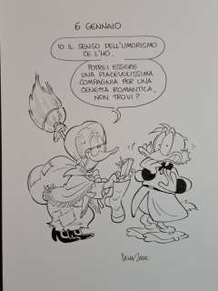 Ziche, Silvia - 1 Original drawing - Zio Paperone, Brigitta e.. Il 6 gennaio | Catawiki