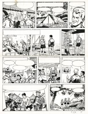 Mittéï – Tibet | Lot 451 - Les aventures des 3 A, planche originale à l’encre de chine. | Septimus