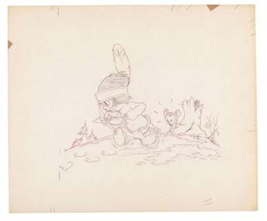 "SILLY SYMPHONIES - LITTLE HIAWATHA" ORIGINAL "GOOD HOUSEKEEPING" ART PAIR. | Hake’s