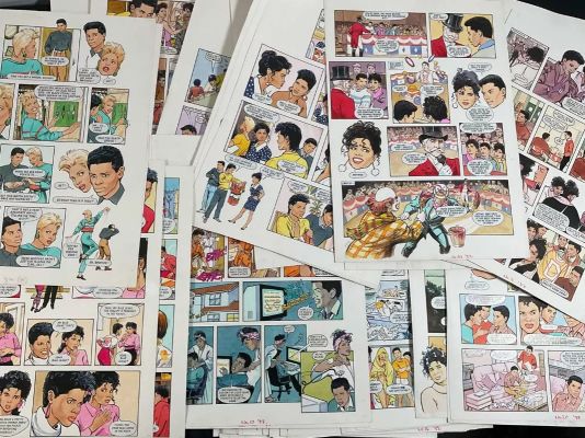 Lot 251 - THE FIVE STAR LIFE - circa 50 pages of original comic book art from LOOK-IN Magazine, 1987 series, | Excalibur Auctions