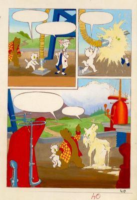 Marten Toonder Studio’s - 1 page à colorier - Tom Poes & Heer Bommel - Tom Poes en de Brombollen - 1956 | Catawiki
