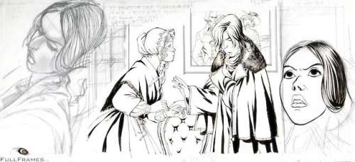 Yslaire | Sambre, dessins préparatoires au crayon et Ã  l’e… | Banque Dessinée