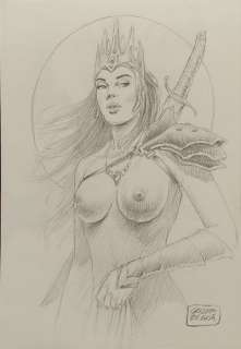 De Luca, Giuseppe - 1 Original drawing - Pin Up | Catawiki