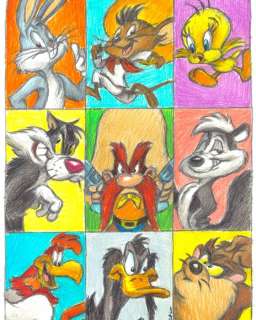 Joan Vizcarra - Looney Tunes Family - Original Pencil - Hand Signed | Catawiki