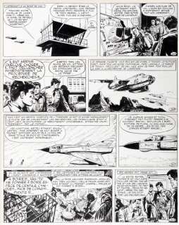 Jijé | Tanguy et Laverdure, planche n°26 Ã  l’encre de… | Millon