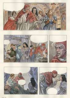 Manara, Milo - 1 Original colour page - Borgia - vol. 3 “Le Fiamme del Rogo” - 2008 | Catawiki