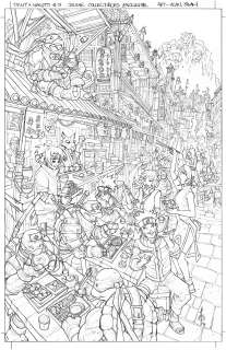 Continue Shopping | TMNT NARUTO #1 ALAN QUAH ORIGINAL COVER ART | Scott’s Collectables