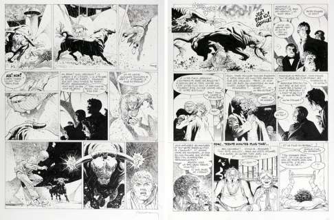 Hermann | Jeremiah, planches n°40 et 41 Ã  l’encre de… | Millon