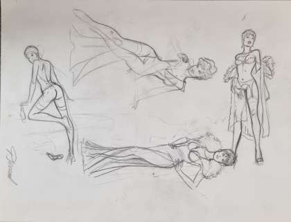 Renaud - 1 Original preliminary drawing - Jessica Blandy | Catawiki