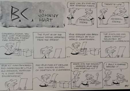 Hart, Johnny - 1 Original page - B.C. - What Can You Give Me For Starting Fires - 1971 | Catawiki