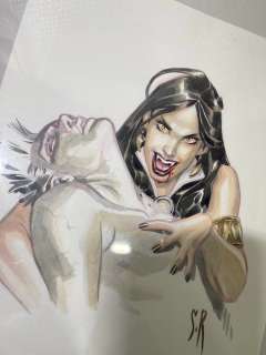 Roux, Stéphane - Original colour drawing - Vampirella - commissionnée | Catawiki