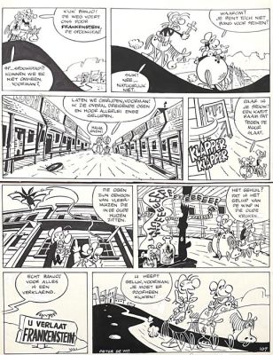 De Wit, Peter - 1 Original page - Stampede - Sjors en Sjimmie - 1982 | Catawiki