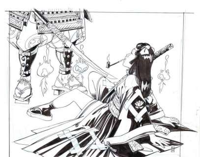 Hub - Illustration originale Okko | BDEnchères