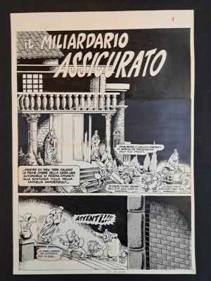 Bonvi - 1 Original page - Nick Carter - Il Miliardario Assicurato | Catawiki