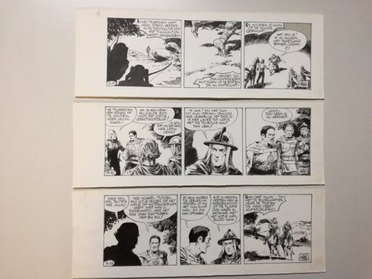 Gerrit Stapel - 25 Original page - Huon de Neveling - De honden van de man in het zwart (stroken 51 tot en met 75) | Catawiki
