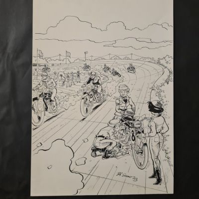 Di Sano, Bruno - 1 Original drawing - Illustrations pour un catalogue sur les motos - 2013 | Catawiki