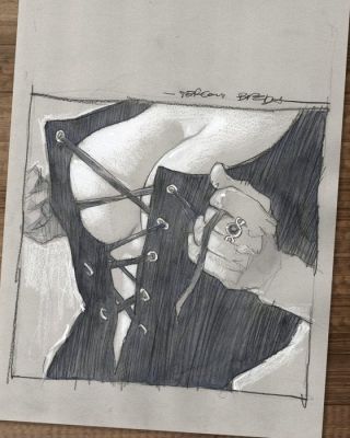 Sergio Bleda - 1 Watercolour - Corset Details – Hand Signed | Catawiki