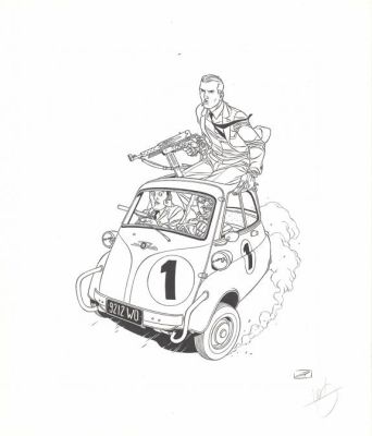 Jean-Christophe Thibert | Illustration originale, quatrième de couverture - La théorie du chaos - Kaplan & Masson | Daniel Maghen