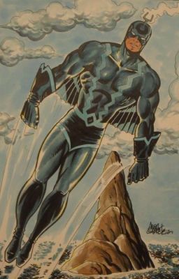 Angel Gabriele - 1 Original colour drawing - Black Bolt - Flèche Noire, le roi des Inhumains | Catawiki