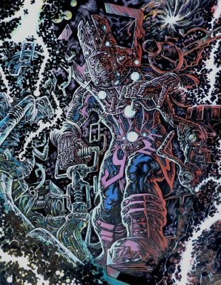 Pontet, Cyril - 1 Original colour drawing - Marvel Comics - Galactus (50x65 cm) - 2025 | Catawiki