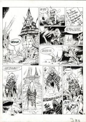 Crisse (Chrispeels, Didier) - 1 Original page - Het Kristallen Zwaard/L’Epée de Cristal - De blik van Wenlok/Le regard de Wenlok - 1990 | Catawiki