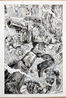 Continue Shopping | TRANSFORMERS #25 VINCENZO RICCARDI COVER ART | Scott’s Collectables