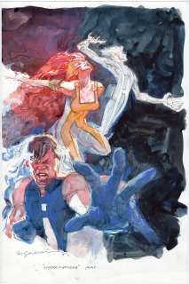 Bill SIENKIEWICZ - Variant Cover Hypernaturals #4 (Boom Studios, 2012) riedita su Revolution vol. 1 nel  2019 (Six Foot Press). China e bianchetto su cartoncino. Dimensioni Cm. 28 x 42.