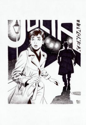 Bovo, Lorenzo - 1 Original drawing - Julia - Noir - 2025