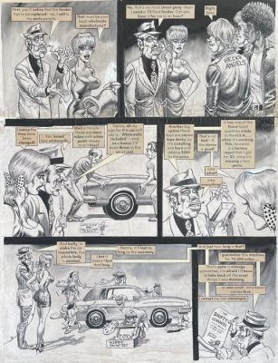 Bill Ward - 1 Original page - Cracked - Nancy Bickering! - 1976