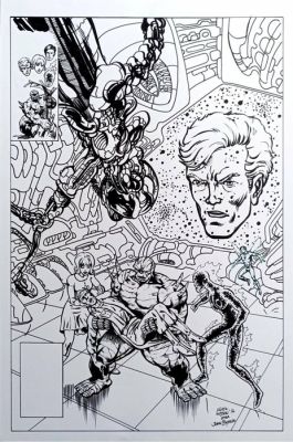 Oliver Hudson - 1 Original drawing - Les Formidables - Tribute John Byrne Cover X-Men #255 - 2014 | Catawiki