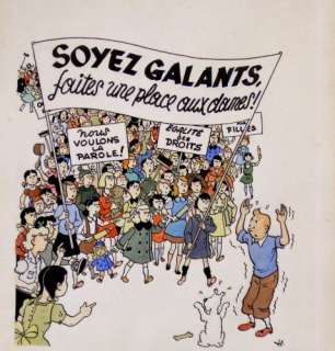 Herge Tintin Et Milou | SOYEZ GALANTS, FAITES UNE PLACE AUX DAMES ! | Artcurial