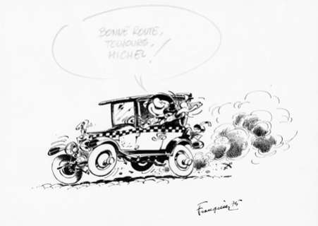 Franquin | Gaston, magnifique illustration Ã  l’encre de Chin… | Banque Dessinée