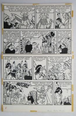 Jef Nys - 1 Original page - Jommeke 41 - Twee halve lappen - 1970 | Catawiki